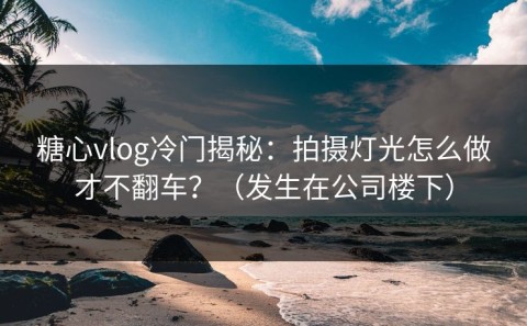 糖心vlog冷门揭秘：拍摄灯光怎么做才不翻车？（发生在公司楼下）