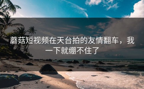 蘑菇短视频在天台拍的友情翻车，我一下就绷不住了