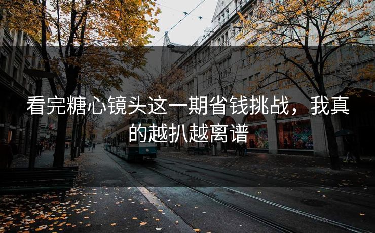 看完糖心镜头这一期省钱挑战，我真的越扒越离谱